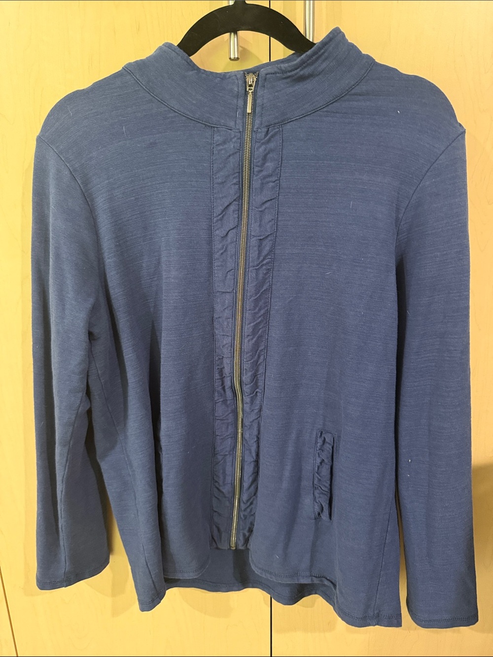 Peck & Peck Navy Zip-Front Lightweight Jacket